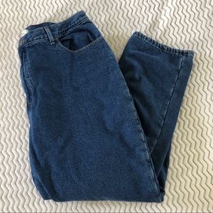 L.L. Bean Womens Fleece Lined Blue Jeans Sz 20w